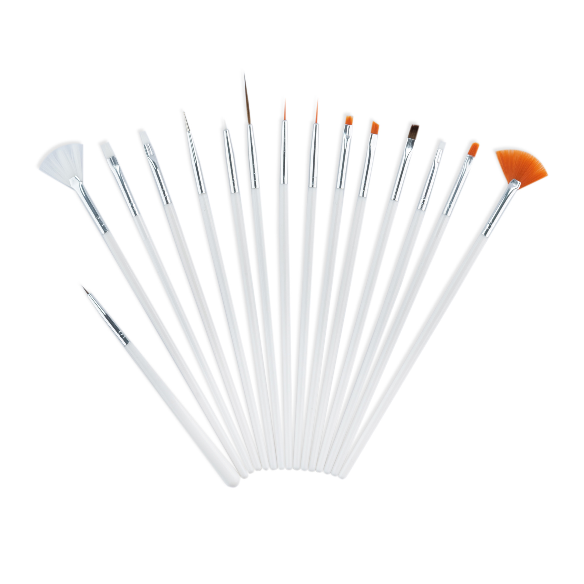 Sada štětečků bílé 15 kusů