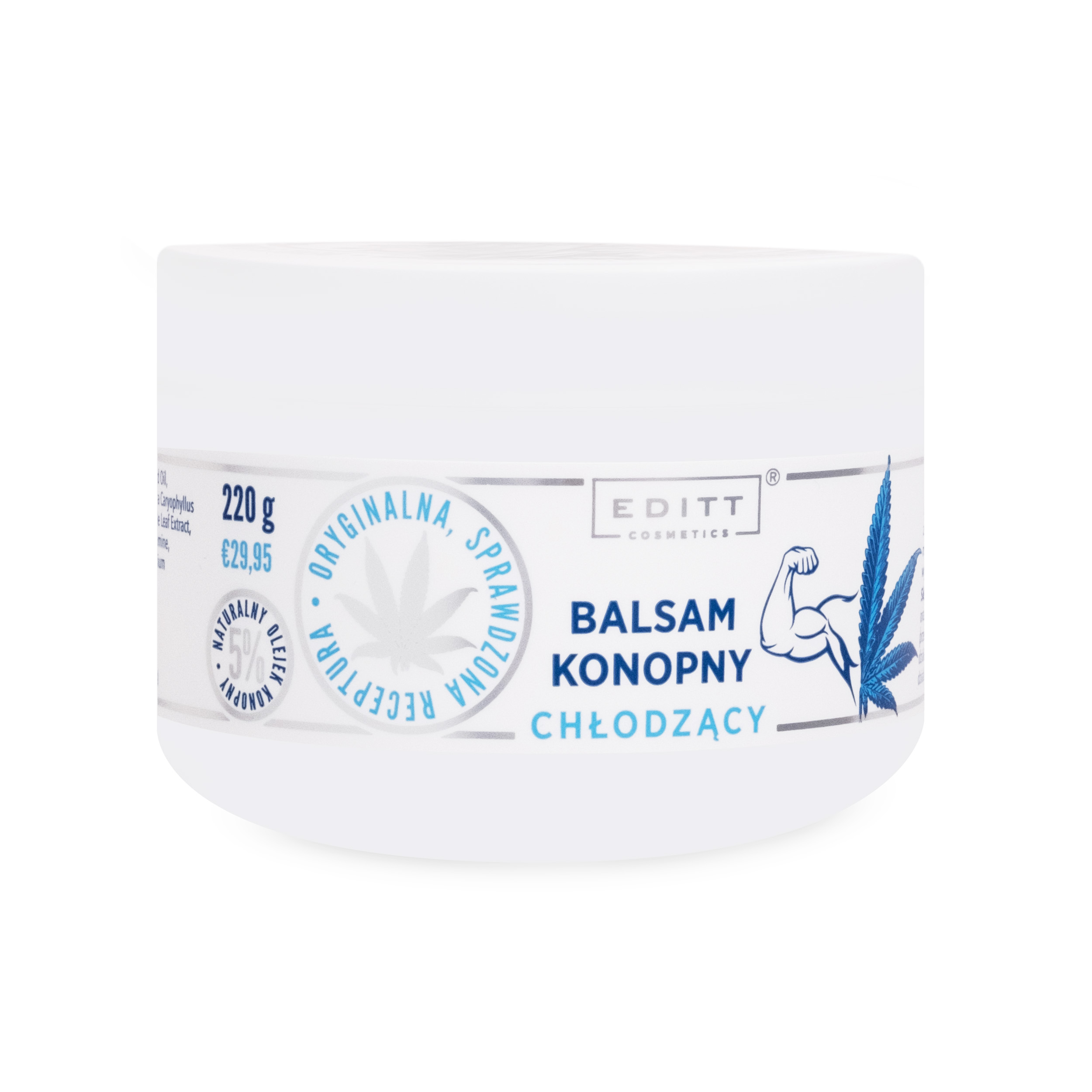 Editt Cosmetics Chladivý konopný balzám, 220 g