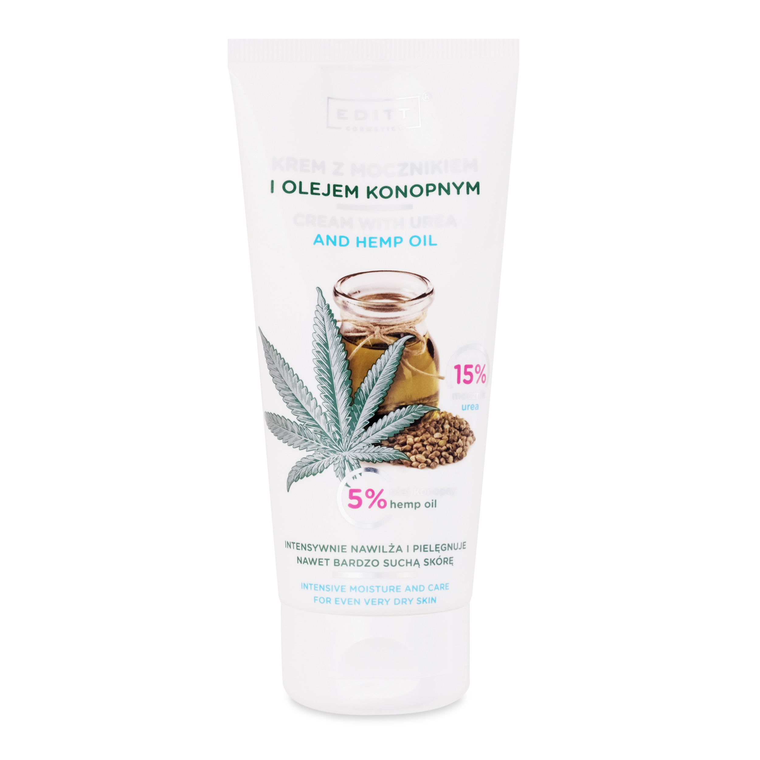 Editt Harnstoff- und Hanföl-Creme für sehr trockene Haut, 165 g