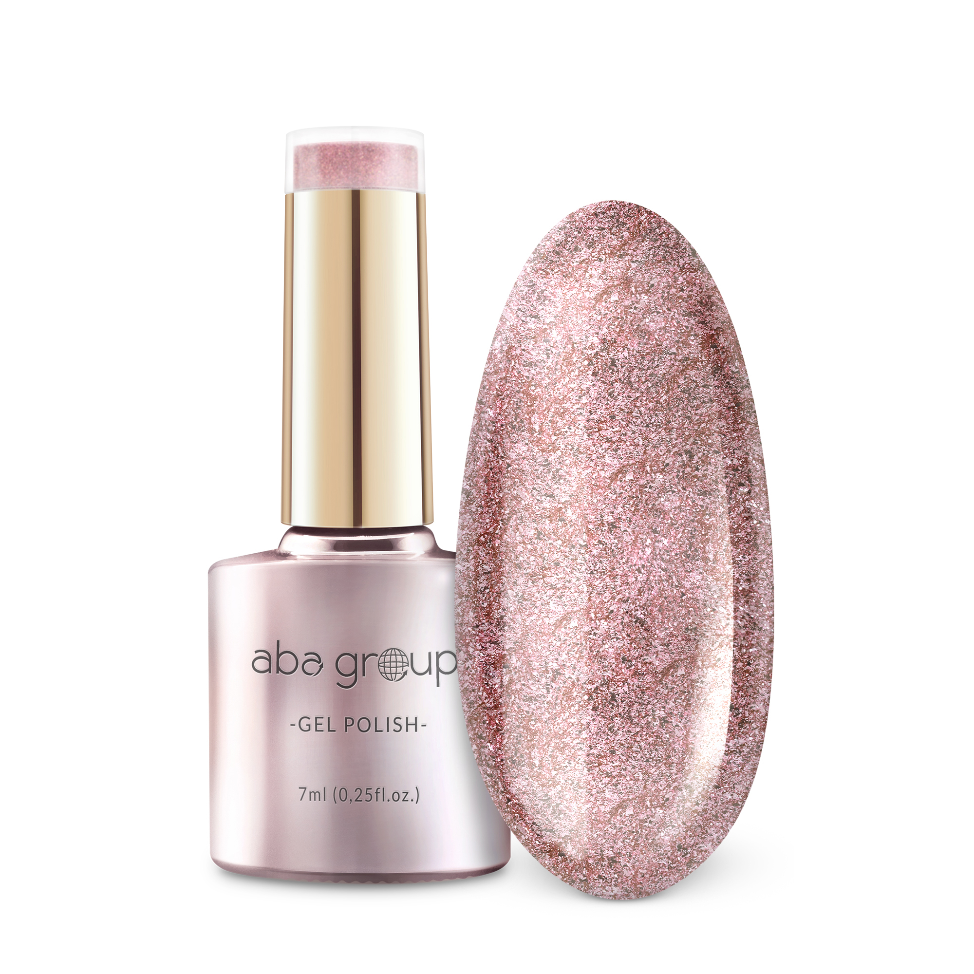 Aba Group Hybrid-Nagellack Rosa Glitzer 742 Pink Blink - 7 ml