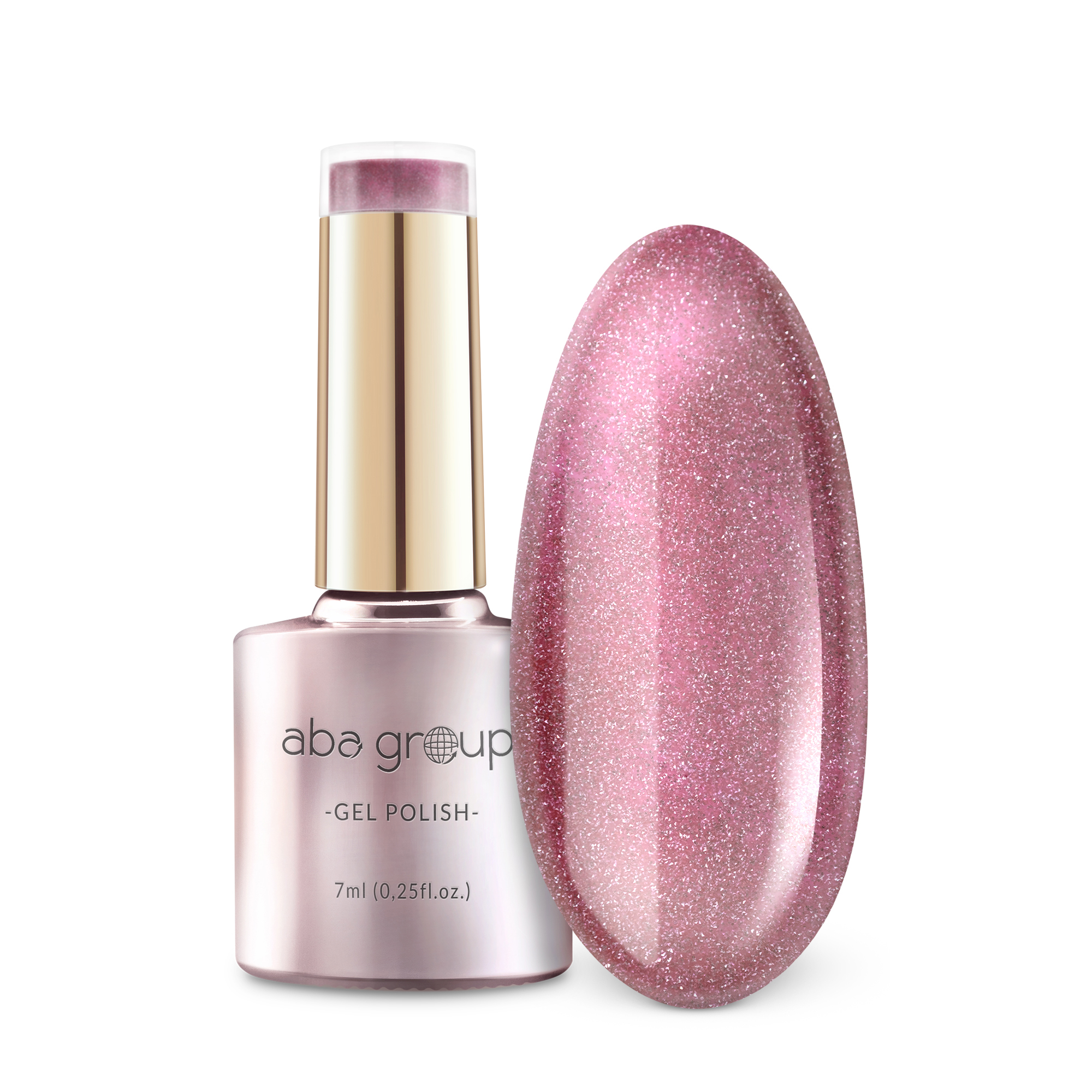 Aba Group Hybrid-Nagellack Kühles Rosa mit FLASH-Glitzerpartikeln 745 Pink Think - 7 ml