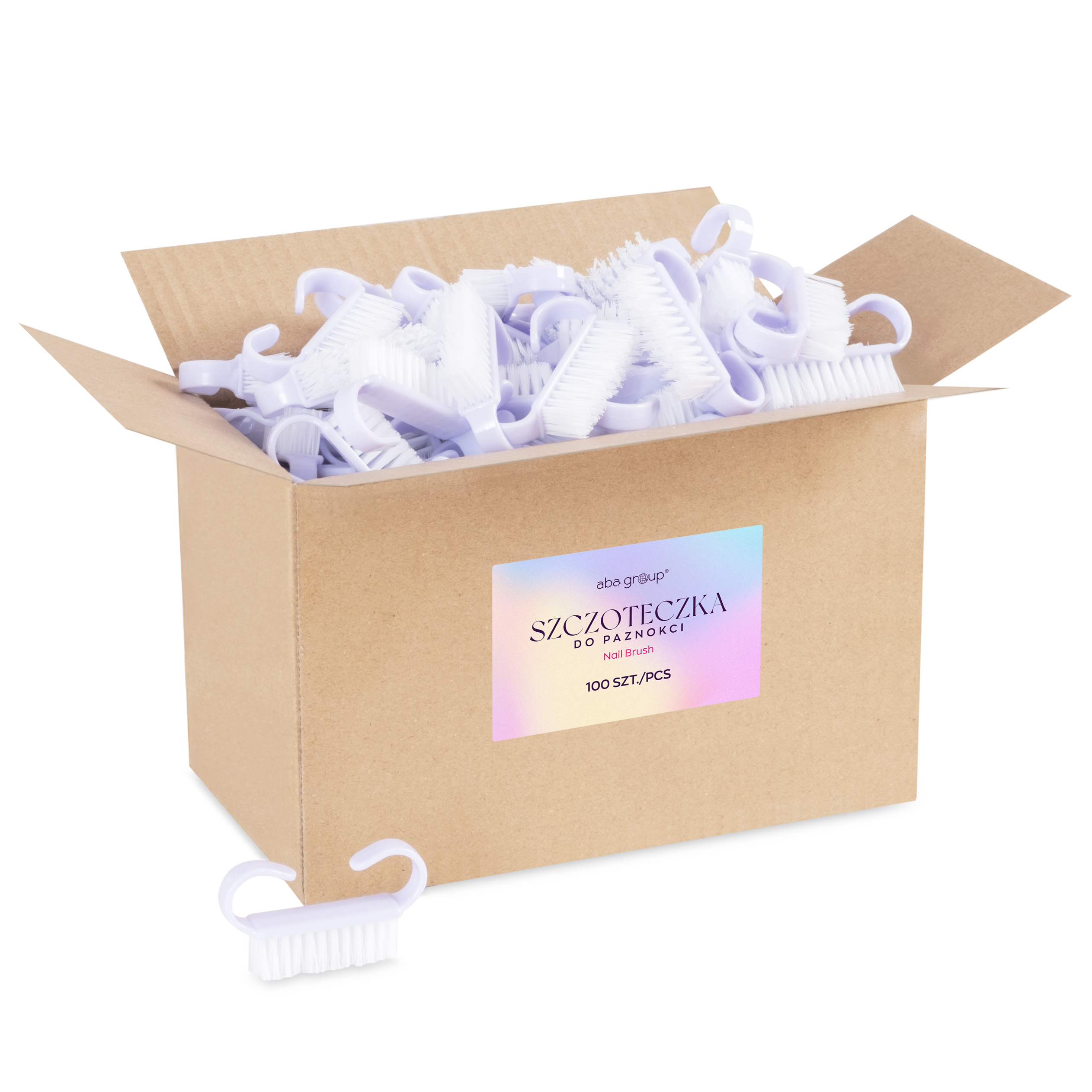 Nagelbürste – Pastell-Farbmix, 100 Stk. (Zufällige Farbe)