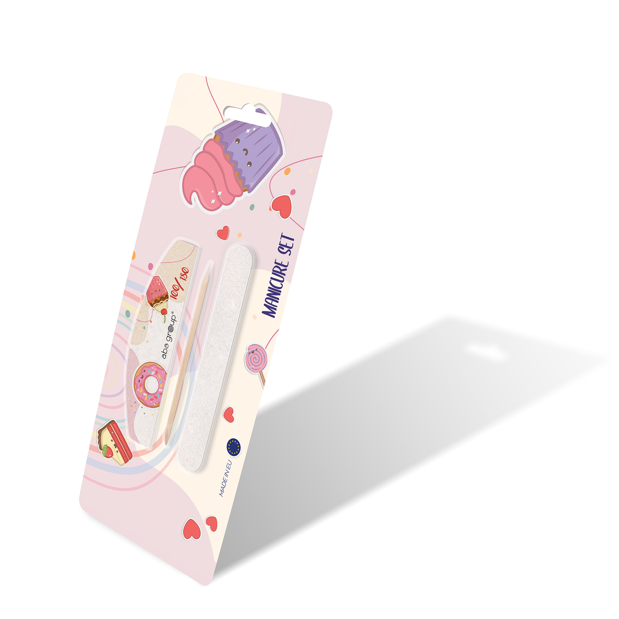 Aba Group LIMITED EDITION set - ALLYOUNEED Mini Manicure set 100/180 “Nails Care” - Colorful Cookies.