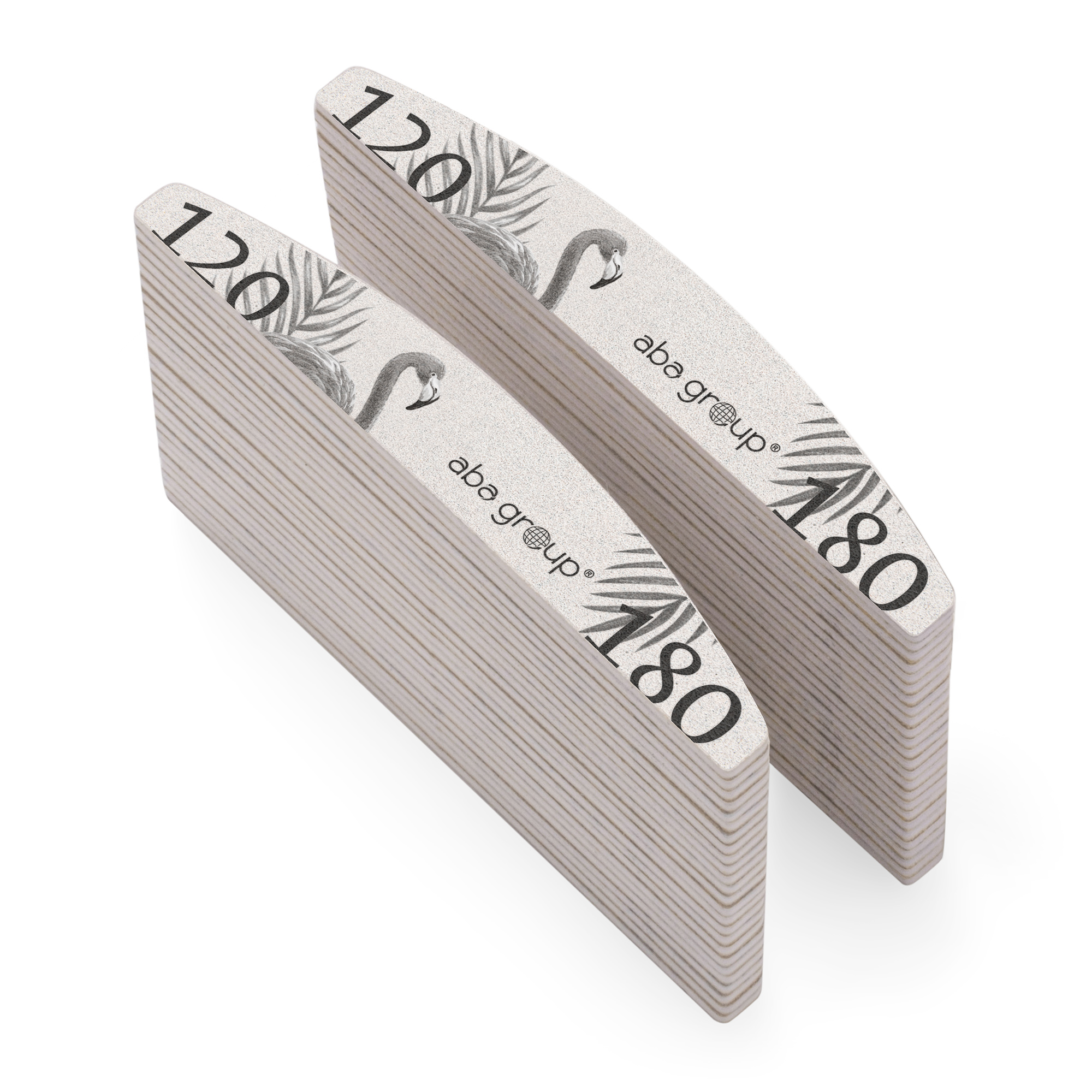 Aba Group Nail File HALF MOON 120/180 STANDARD – FLAMING, 50 pcs