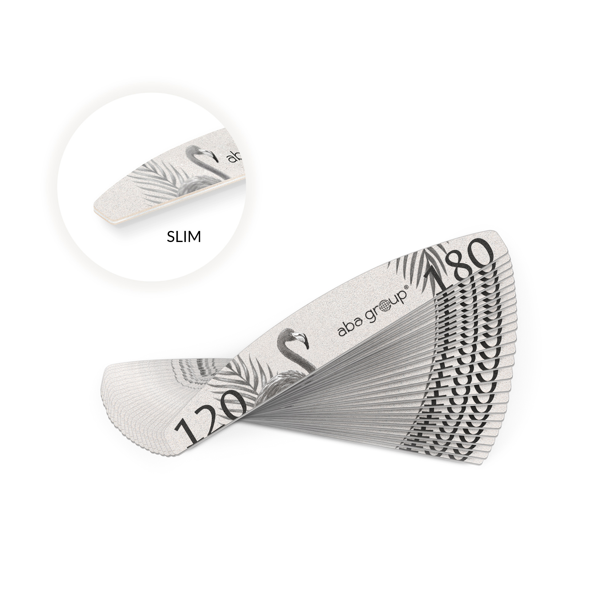Aba Group Nail File HALF MOON 120/180 SLIM – FLAMING, 25