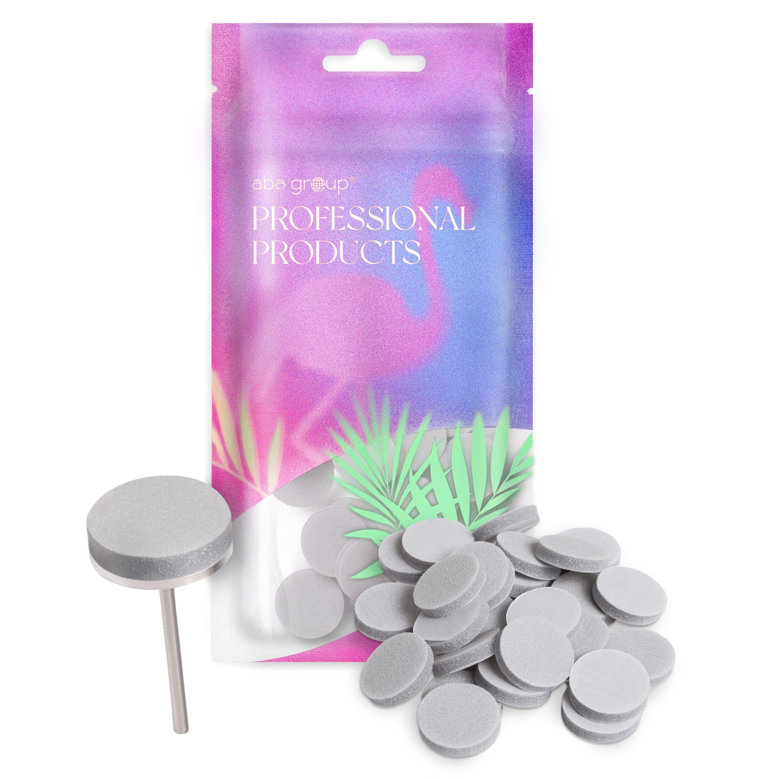 Aba Group Polisher for PodoDisc – Replaceable Foam Pads 25 mm, Grit #100 – 25 pcs