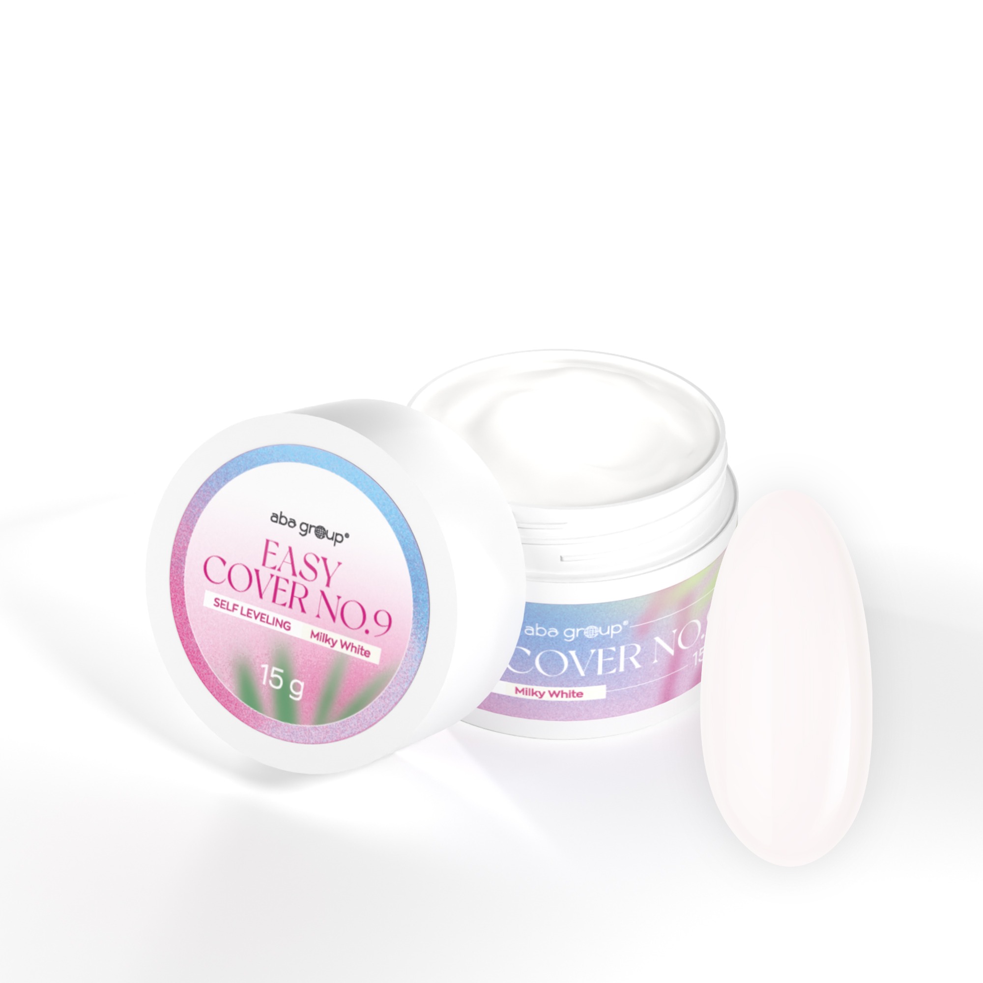 Aba Group SELF LEVELING GEL EASY COVER No. 9 Milky White, builder gel, self-leveling, milky white, 15 g