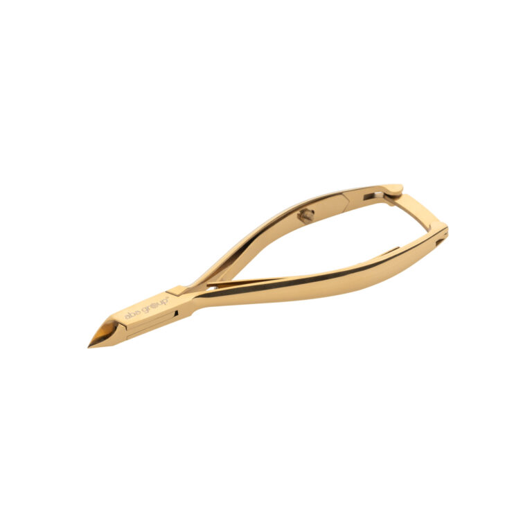 Złote cążki do skórek dwusprężynowe Aba Group 3 mm (1136)