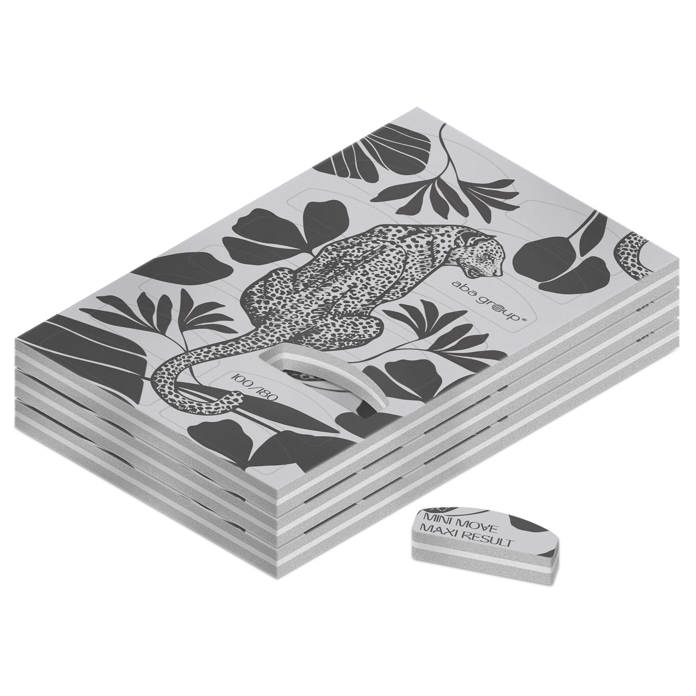 Aba Group Pop-off Buffer – Blok jednorazových polierok polmesiac Leopard 100/180 (3 pláty x 16 ks)