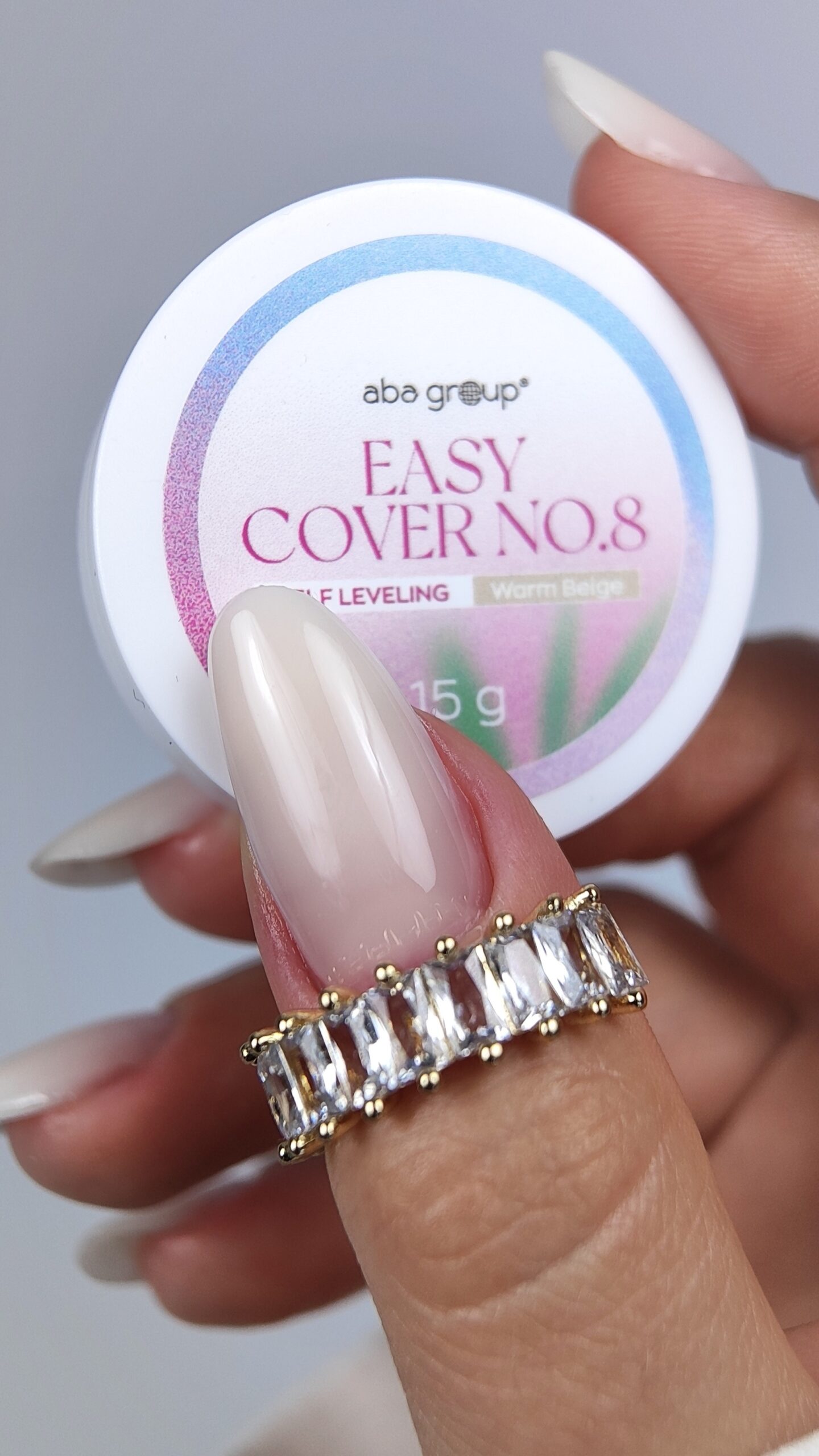 Aba Group SELF LEVELING GEL EASY COVER č. 8 Warm Beige, budujúci gél, samovyrovnávací, teplá béžová, 15 g