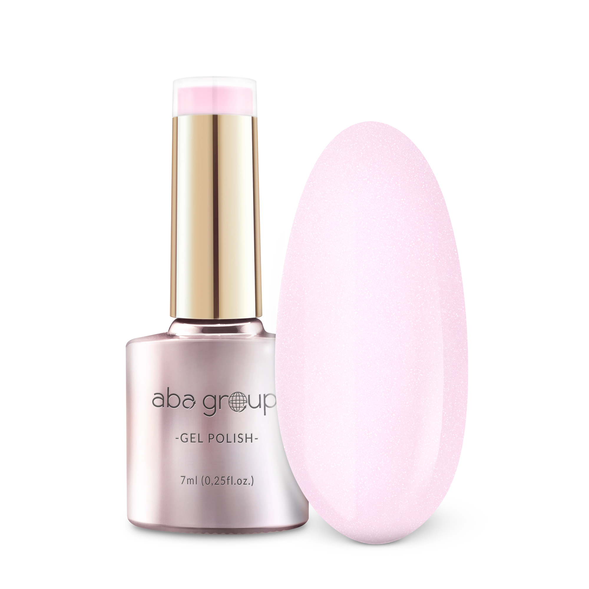 Aba Group Hybridný lak na nechty Púdrovo ružový s trblietkami 701 Blush Lush - 7 ml