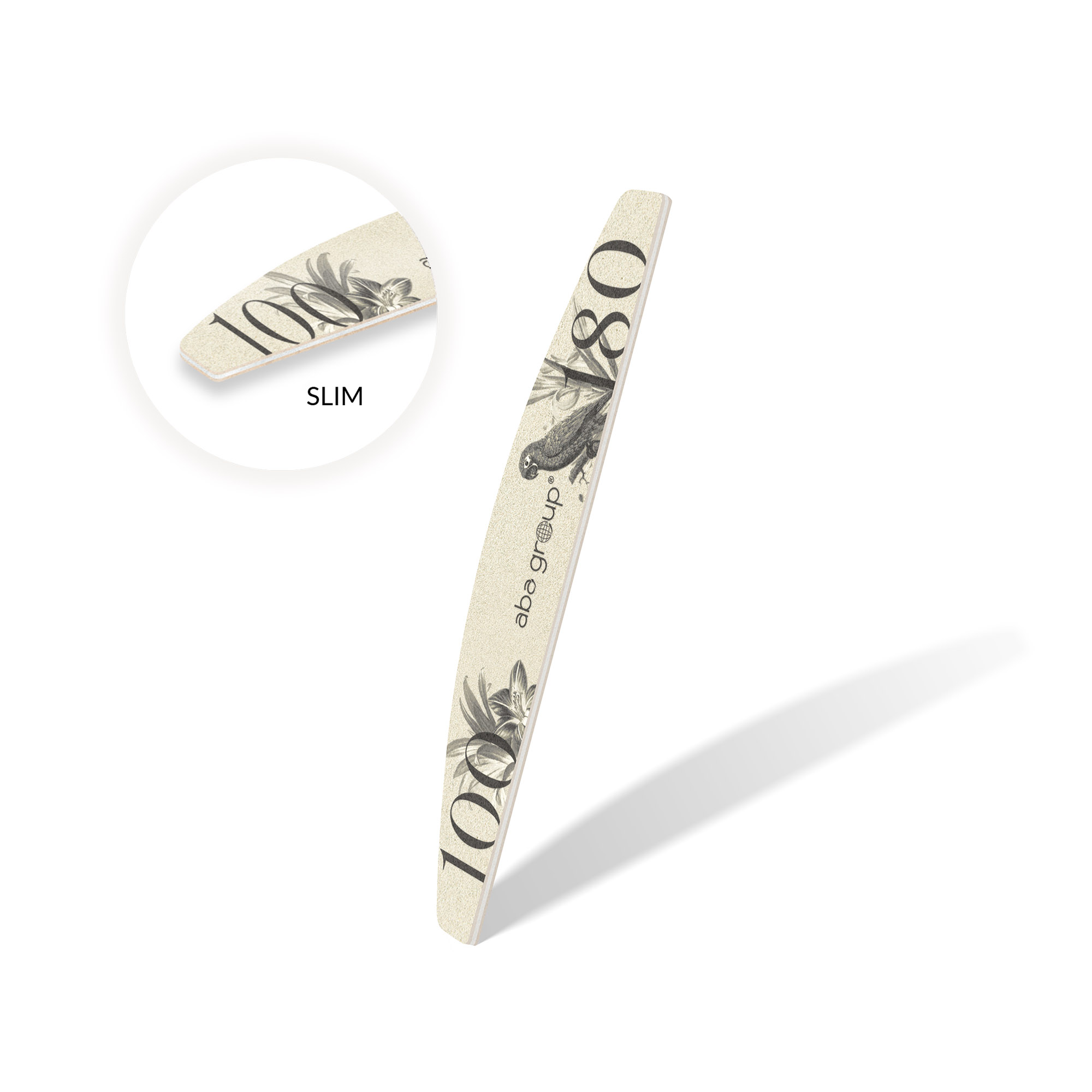 Aba Group Pilnik do paznokci PÓŁKSIĘŻYC 100/180 SLIM - RETRO, 25 sztuk - obrazek 2
