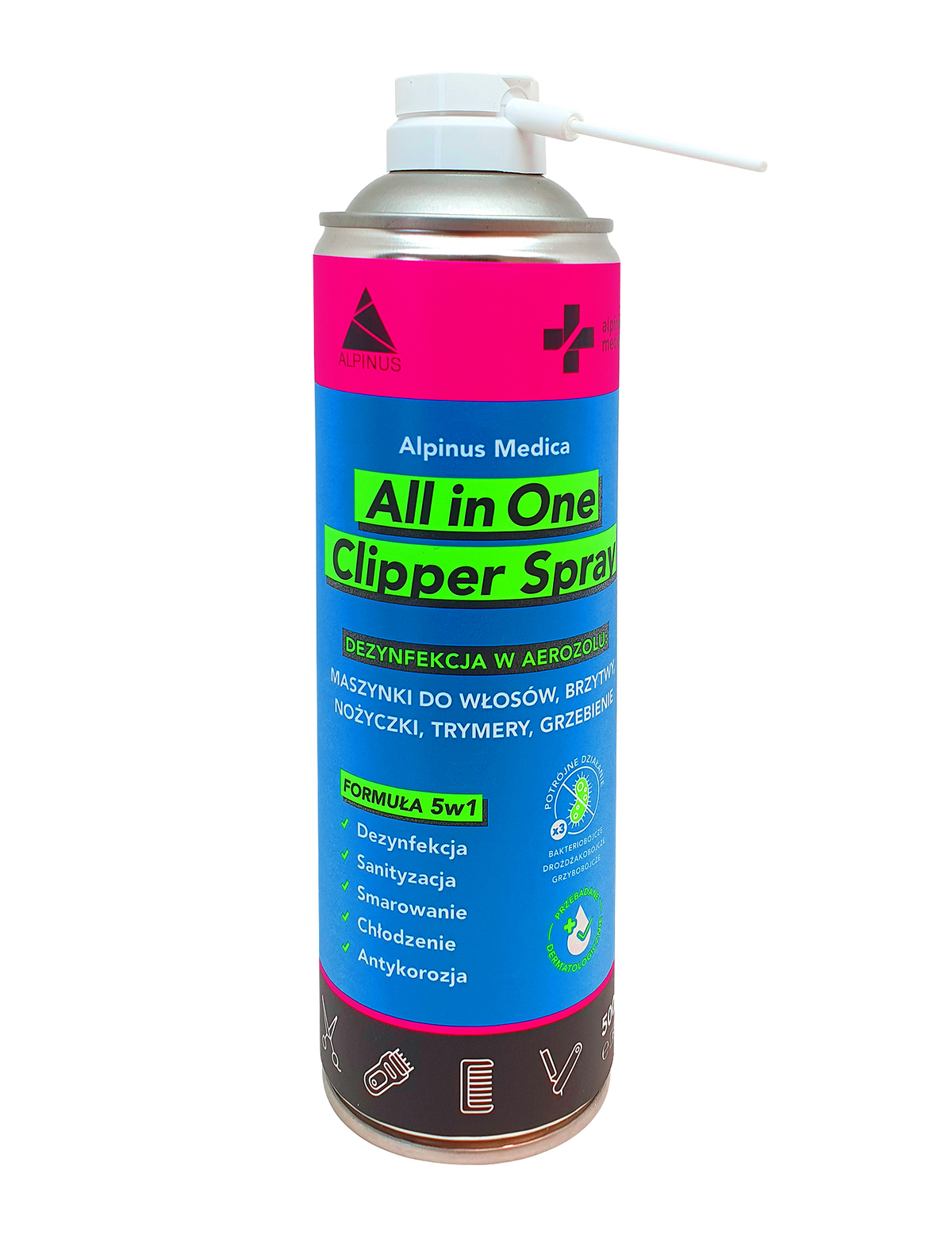 Alpinus Medica Clipper Spray – Dezynfekcja w aerozolu 500 ml