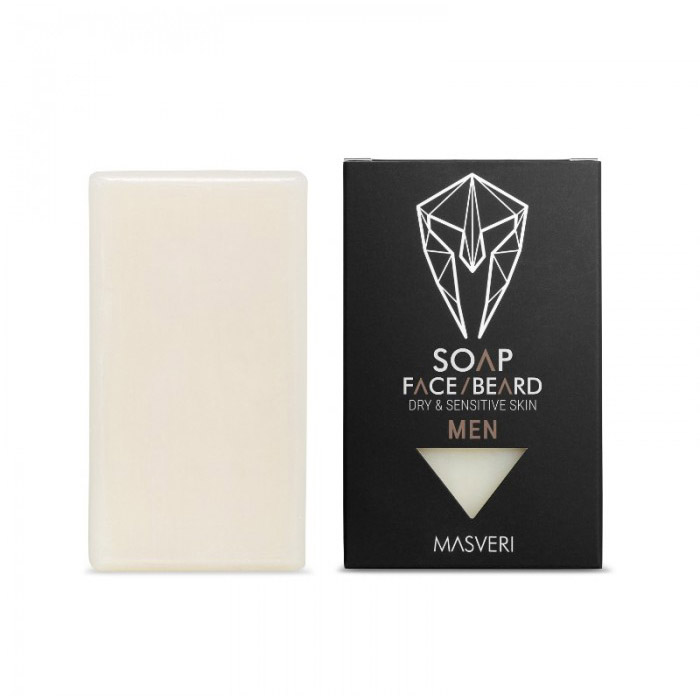 Masveri – Mydło do twarzy i brody dla suchej skóry, 100 g