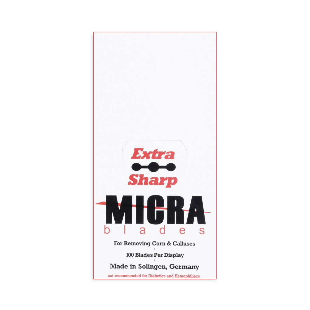 Micra - Żyletki do pedicure, do omegi  – 100 sztuk