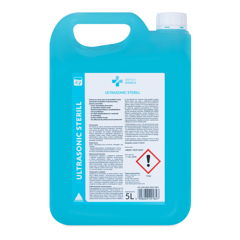 Ultrasonic Sterill - gotowy do użycia płyn do myjek ultradźwiękowych 5L
