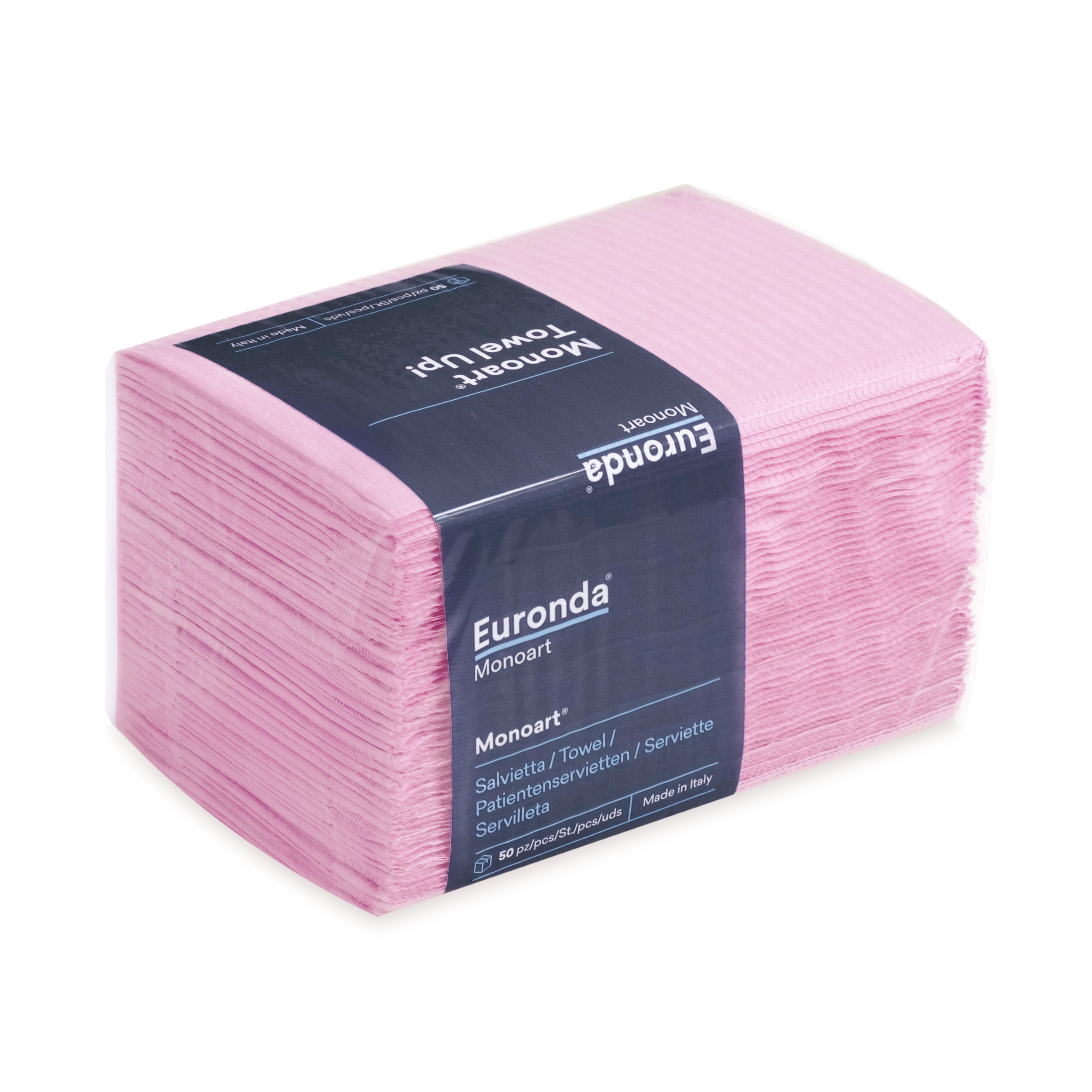 Euronda Serwety papierowo-foliowe Towel Up! różowe, 50 szt.