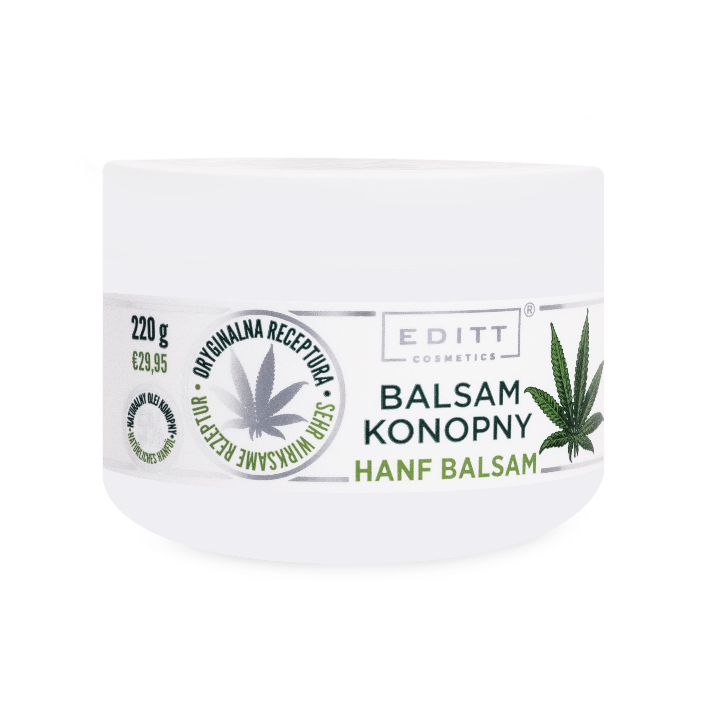 Editt Cosmetics Balsam konopny, 220 g