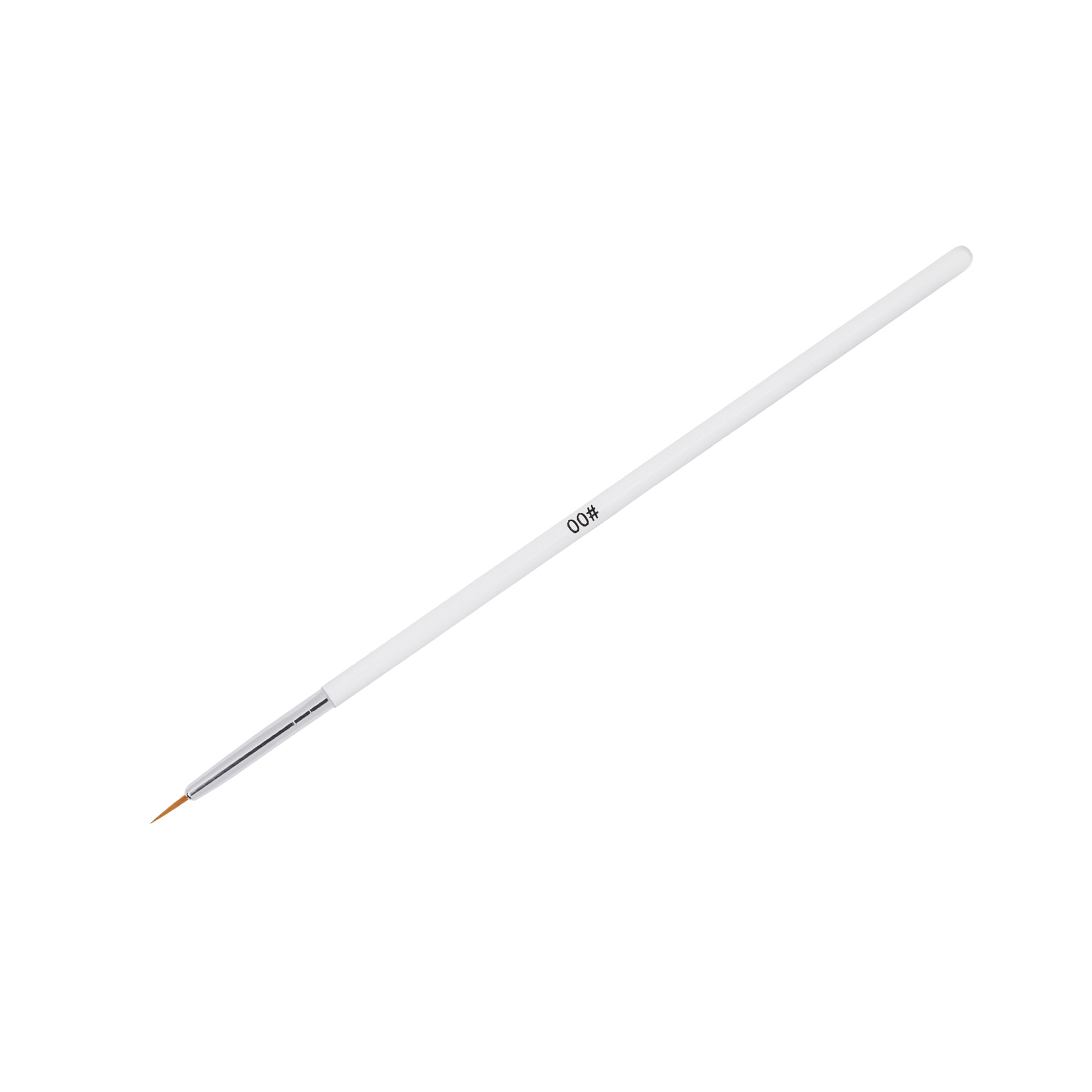 Pędzelek do zdobień biały Nail Art Brush #00, 7 mm