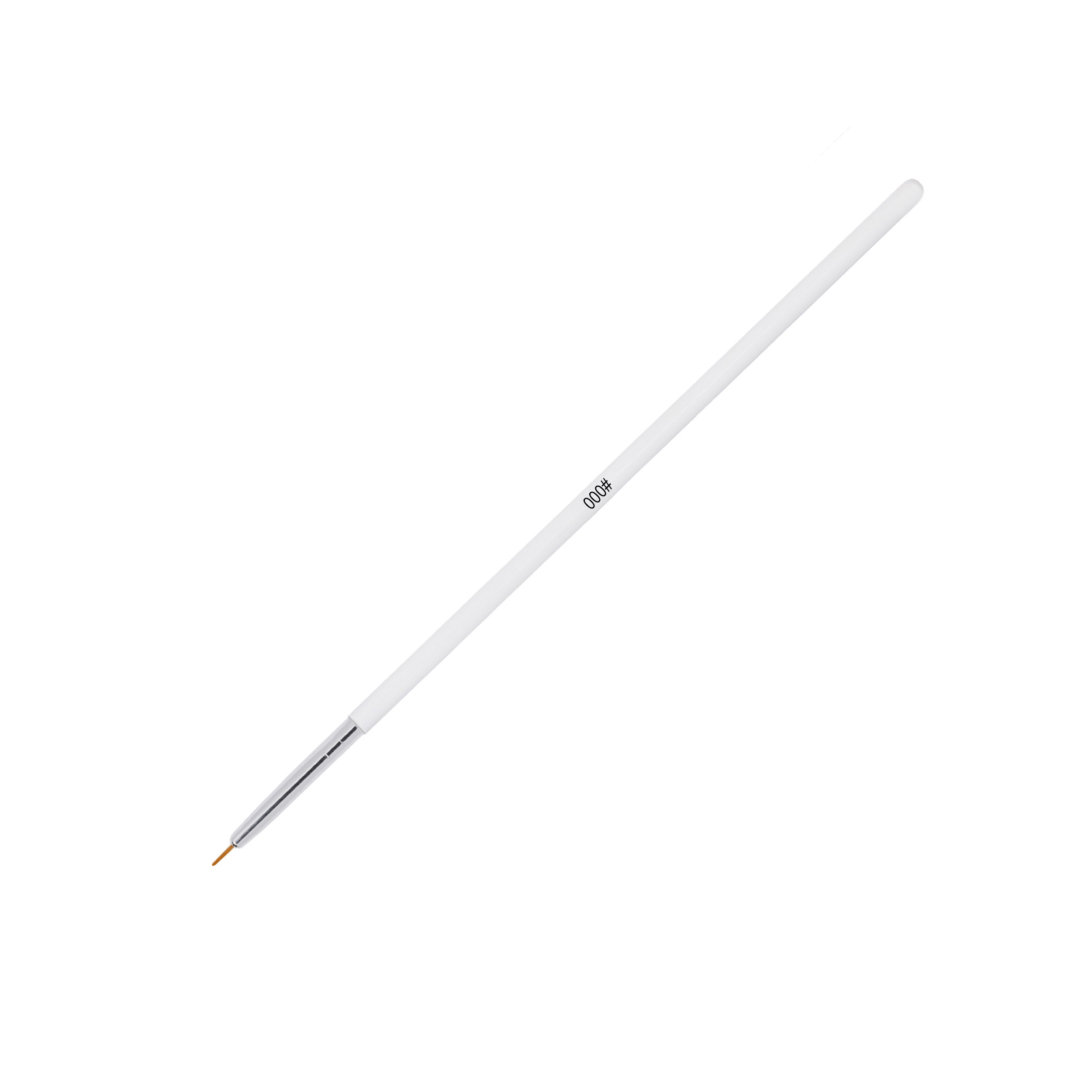 Pędzelek do zdobień biały Nail Art Brush #000, 5 mm